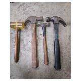 Lot of various hammers