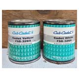 Pair of partial full Cub Cadet paint cans