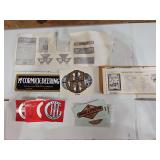 Collection of International Harvester and Briggs & Stratton branded stickers