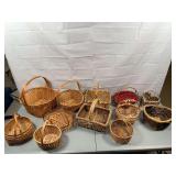 Lot of Wicker Baskets With Handles