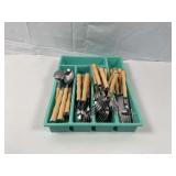 Lot of Flat Ware Faux Bamboo