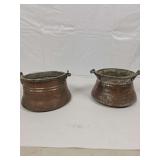 Pair of Vintage Copper Pots