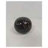 Vintage Black Ceramic Flower Frog Arranger