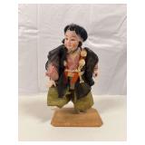 Vintage Japanese Musha Ningyō warrior doll 10” on wooden base
