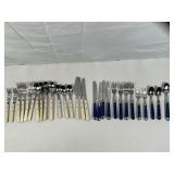 Lot Of Random Flatware With Plastic Handles Incomplete