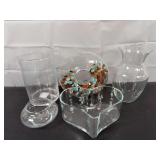 Assorted Clear Glass Home Decor Items