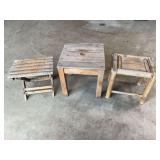 Set of Small Wood Stools