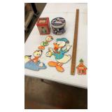 Vintage Tin Cans & Donald Duck
