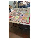 82" X 65" Handmade Vintage Quilt