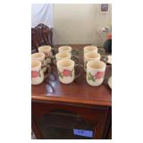 9 Franciscan Desert Rose Coffee Mugs