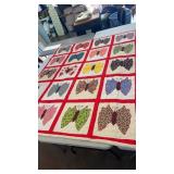 64" X 80" Vintage Quilt with Butterflies