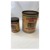 Pair of Clabber Girl Baking Powder Tins