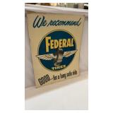 Federal Tires Paper Cardboard Advertising