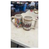 Pair of Budweiser Beer Steins