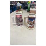 Pair of Budweiser Beer Steins