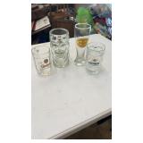 4 Glass Beer Mugs