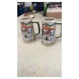 Pair of Budweiser Beer Steins