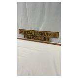 Vintage Dental Snuff Door Push Advertising Sign