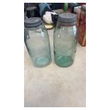 Pair of 9" Tall Mason Jars