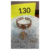 Vintage age Girl Scout Bracelet & Pin