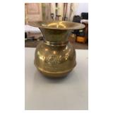 Brass Red Skin Chewing Tobacco Spittoon