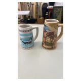 Pair of Miller Beer Steins