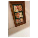 Framed Vintage Matchbooks Matches