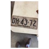 1950 Michigan Car Tag License Plate