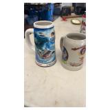 Pair of Budweiser Beer Steins