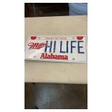 Alabama Miller Beer Sign