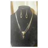 Nice set of Earrings & Necklace Sterling Silver
