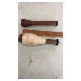 Pair of Antique Textile Mill Bobbin Spools
