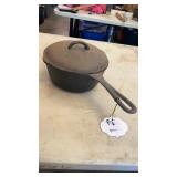8 1/2" Cast Iron Pot with Lid 4? Tall