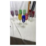 9 Cut to Clear Hungary  9" Wine Hock Glass Set