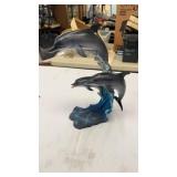 Danbury Mint Riding the Wave Dolphins