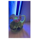 2003 Fenton Burmese Uranium Glass Pitcher