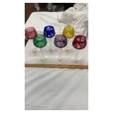 6 Cut to Clear Wine Hock Glass Set