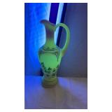 Fenton Burmese Uranium Glass Ewer