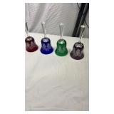 4 Cut to Clear Glass Bells