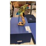 Beautiful Swarovski Green Rosella Jonquil Bird