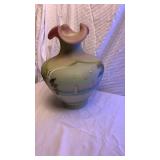 LARGE Fenton Burmese Lotus Mist Vase