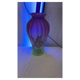 2001 Fenton Topaz  Amberina Uranium Vase