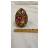 Fenton Dave Fetty Mosaic Lattice Art Glass Egg