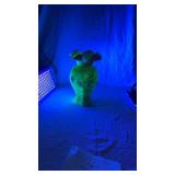 Fenton Uranium Adoration Rose Burmese Vase