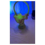 Fenton Burmese Uranium Art Glass Vase