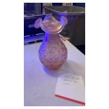 Fenton Iridescent Pink Glass Vase