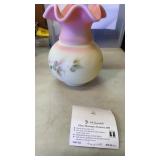 Fenton Burmese Uranium Art Glass Vase