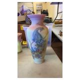 14" Fenton Burmese Uranium Art Glass Vase