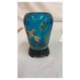 Fenton "Atlantis Koi" Hand Painted Vase