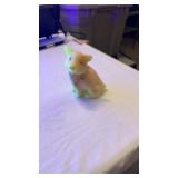 Fenton Uranium Burmese Art Glass Pig